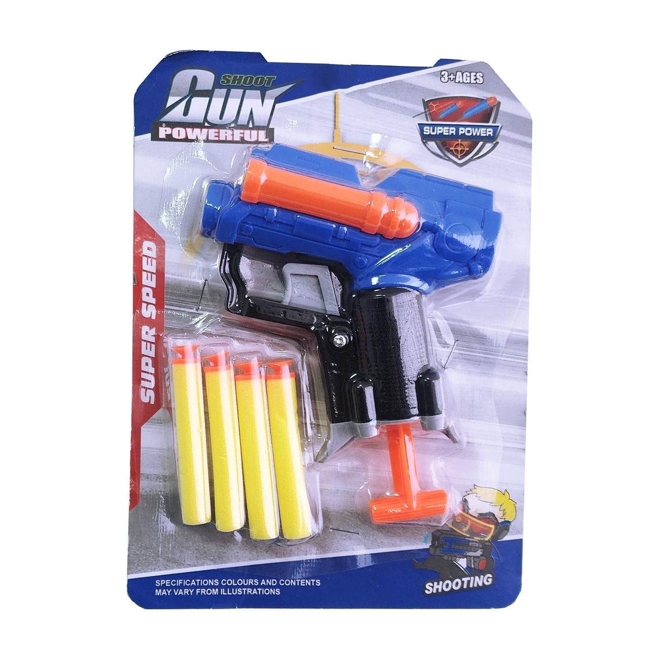 Pistola Lanza Dardos Nerf Multiples Juguete Niño 678-4